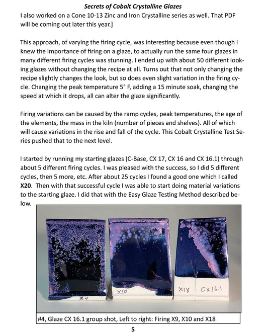 Secrets of Cobalt Crystalline Glazes