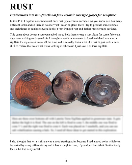 Rust | Experiments Into Faux Ceramic Rust Sufaces