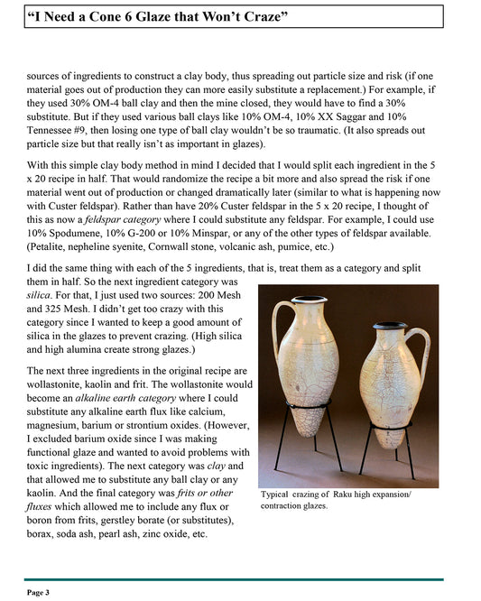 I Need a Cone 6 Glaze that Won’t Craze