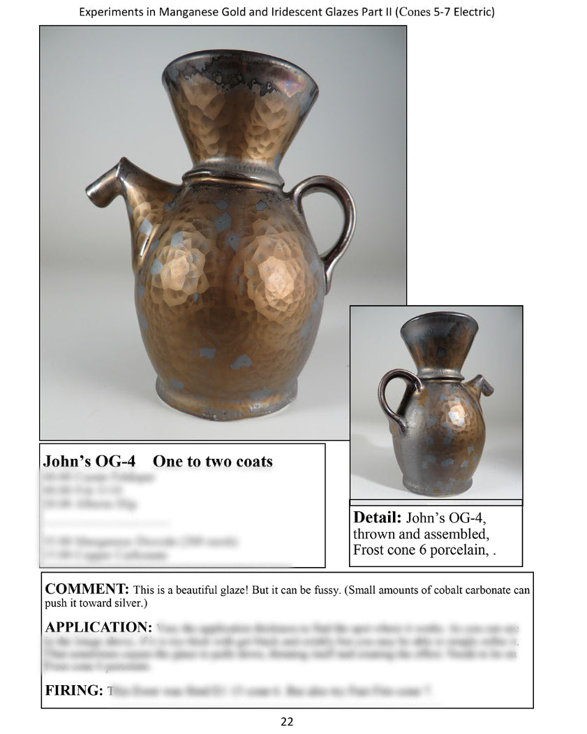 Experiments in Manganese Gold and Iridescent Glazes Part II | Cone 5-6 Electric
